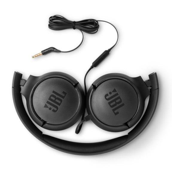 JBL Tune 500 Wired On Ear Headphones - Black