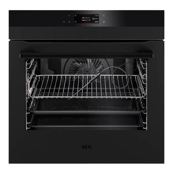 AEG 60cm SenseCook Pyroluxe Multifunction Oven - Matte Black