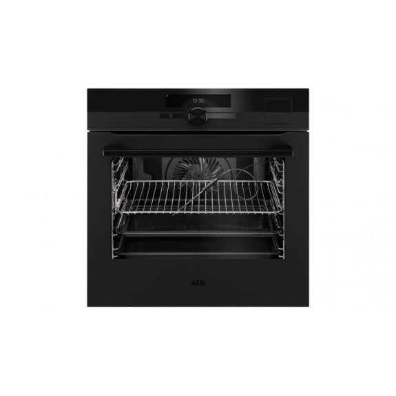 AEG 60cm SteamCrisp Pyroluxe Multifunction Oven - Matte Black