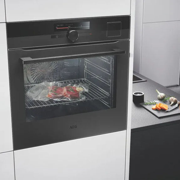 AEG 60cm SteamPro Multifunction Oven - Matte Black