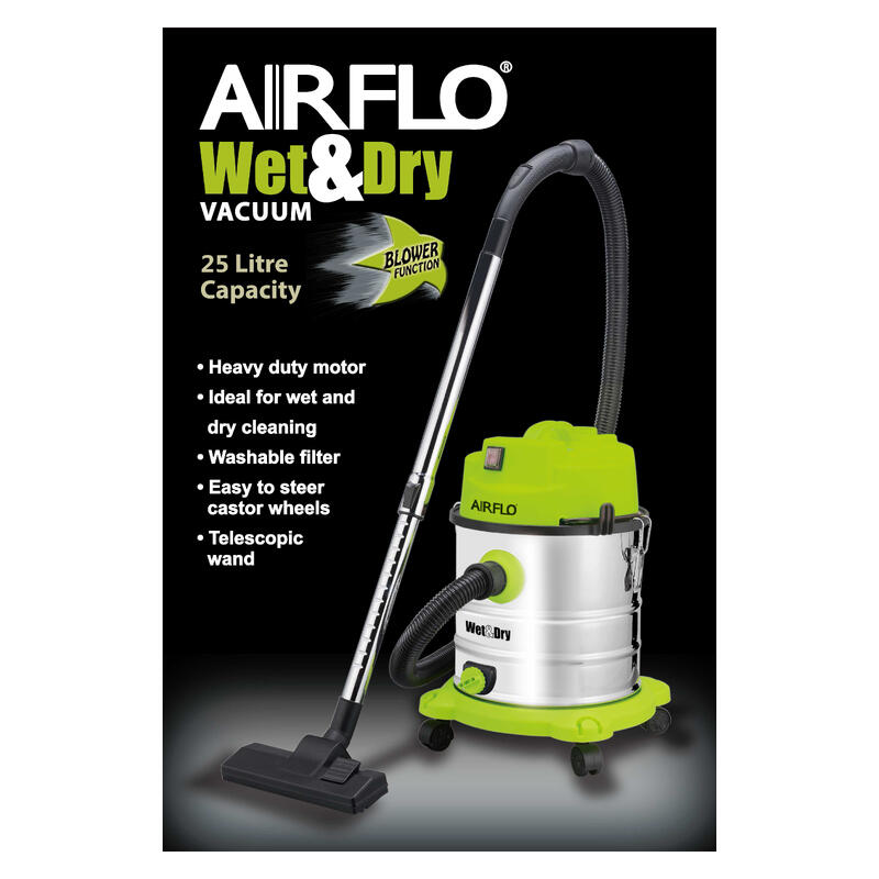 Airflo 25L Heavy Duty Wet & Dry Vacuum Cleaner