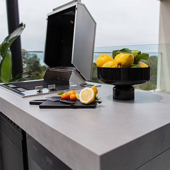 Artusi 1400mm Outdoor Kitchen Cabinet Aperto Ferro - Cosmopolita Grey