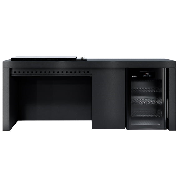 Artusi 2400mm Outdoor Kitchen Cabinet Aperto Ferro - Impera Black