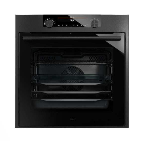 ASKO 60cm Pyrolytic Electric Built-In Oven - Black Steel