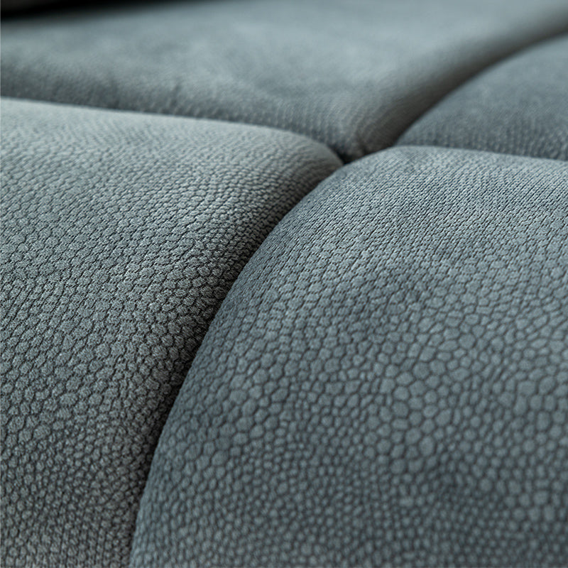 Augustus 5 Seater Corner Fabric Recliner Lounge - Dark Grey