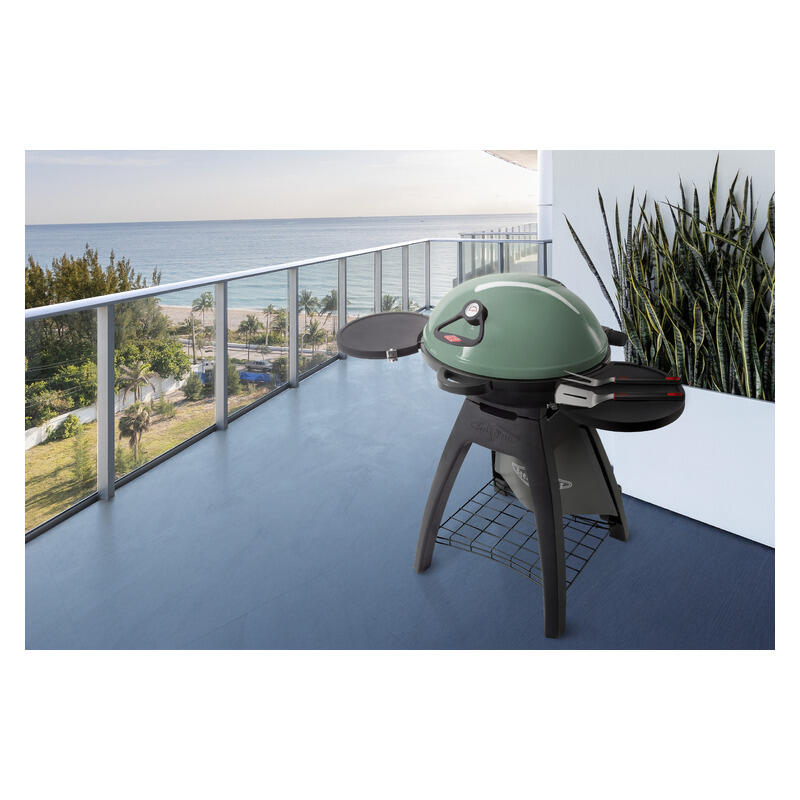 BEEFEATER BIGG BUGG  2 BURNER BENCHTOP BBQ W/TROLLEY  GREEN 2 BURNER