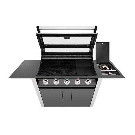 BeefEater 1600 Series Dark 5 Burner BBQ & Trolley with Side Burner