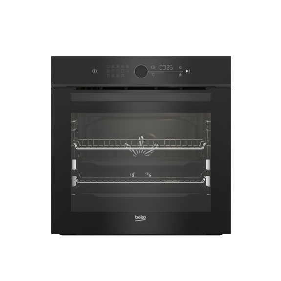 Beko 60cm Multifunction Pyrolytic Oven - Black
