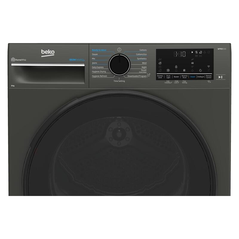 Beko 9kg Smart Heat Pump Dryer with Steam - Graphite
