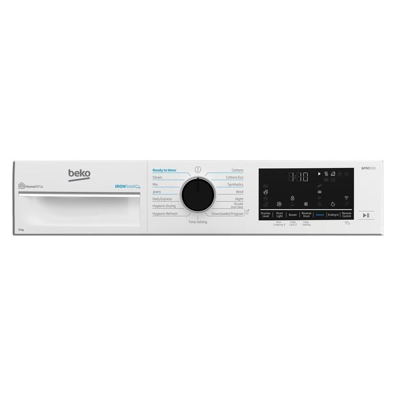 Beko 9kg Smart Heat Pump Dryer with Steam - White