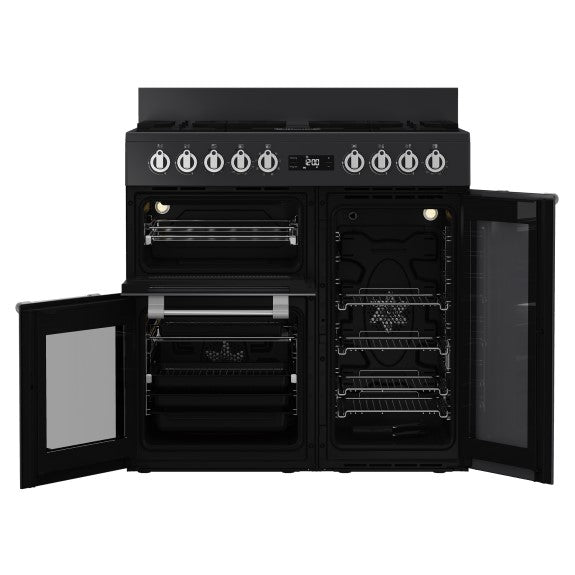 Beko 90cm Freestanding Cooker with Gas Cooktop - Anthracite