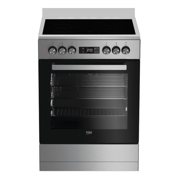 Beko 60cm Electric Upright Cooker - Stainless Steel