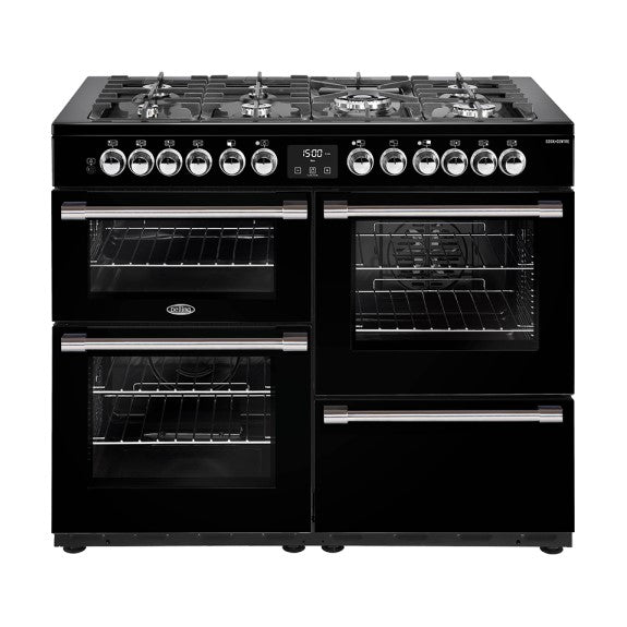 Belling 110cm CookCentre Dual Fuel Upright Cooker - Black