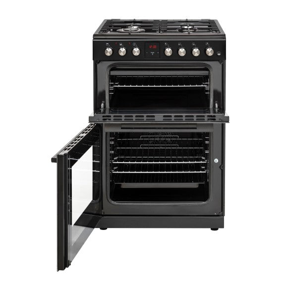 Belling 54cm Double Door Dual Fuel Upright Cooker - Black