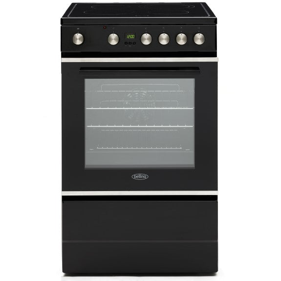 Belling 54cm Single Door Ceramic Upright Cooker - Black