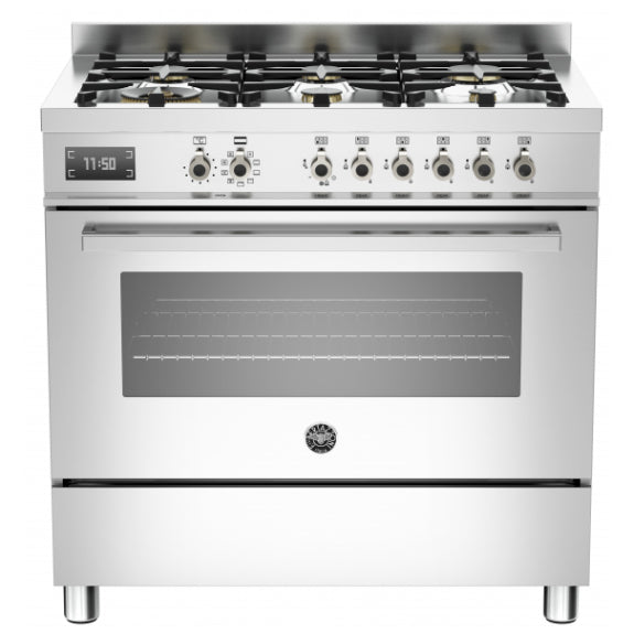 Bertazzoni Professional Series 6-Burner Dual Fuel Cooker - Stainless Steel