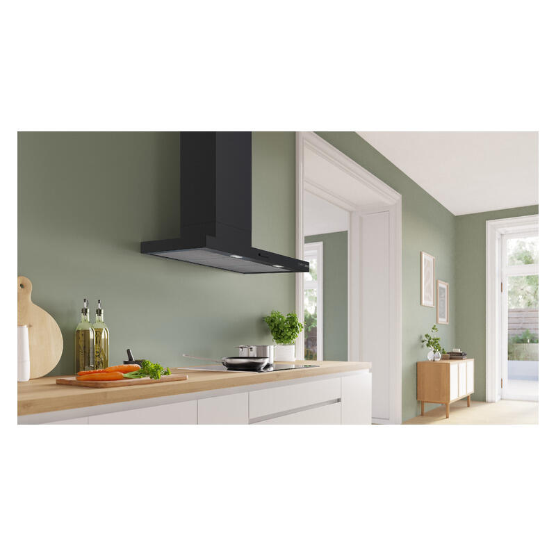 Bosch 90cm Wall Mounted Canopy Rangehood - Matt Black (Series 4)