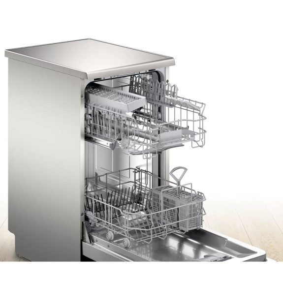 BOSCH SERIES 6 FREESTANDING SLIMLINE DISHWASHER - STAINLESS STEEL 45cm