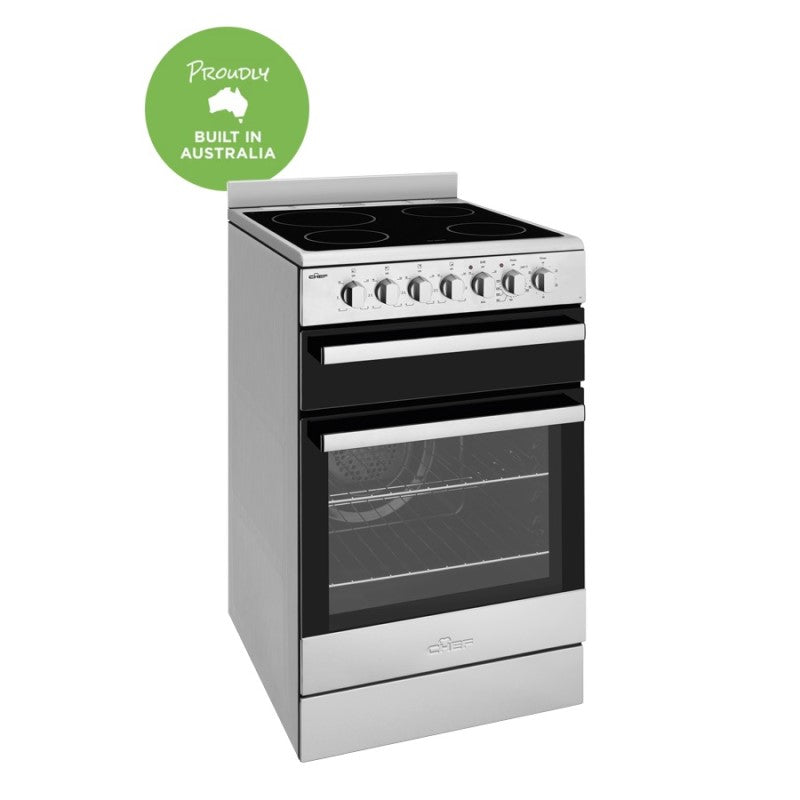 Chef 54cm Freestanding Electric Cooker - Stainless Steel