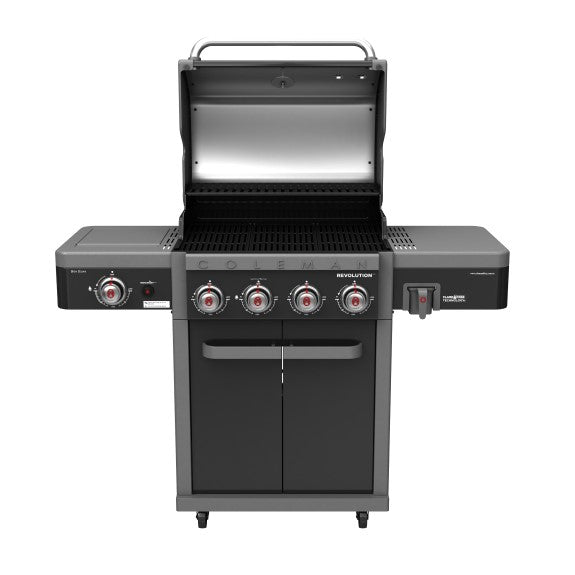 Coleman Revolution 4 Burner BBQ with Side Burner - Black Gloss
