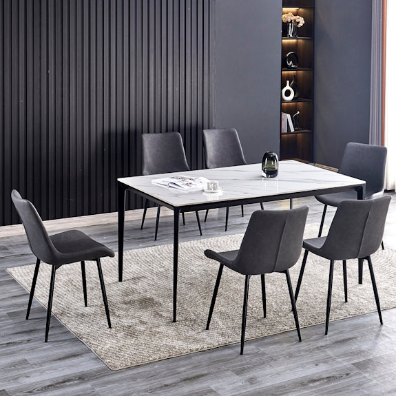 Cruz 150cm Dining Table - White/Grey