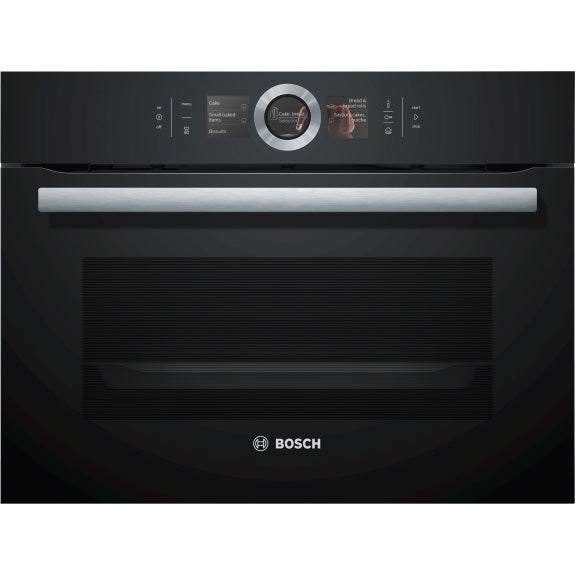 BOSCH SERIES 8 BUILT-IN COMPACT OVEN WITH STEAM FUNCTION - BLACK 47L