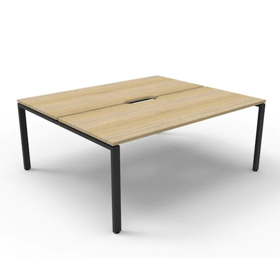 Deluxe Rapid Infinity Desk - Oak/Black