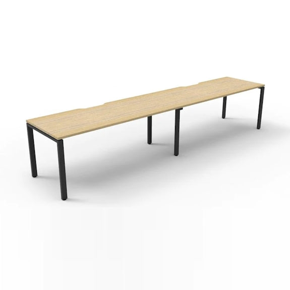 Deluxe Rapid Infinity Desk - Oak/Black