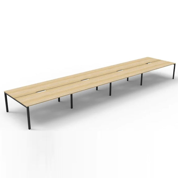 Deluxe Rapid Infinity Desk - Oak/Black