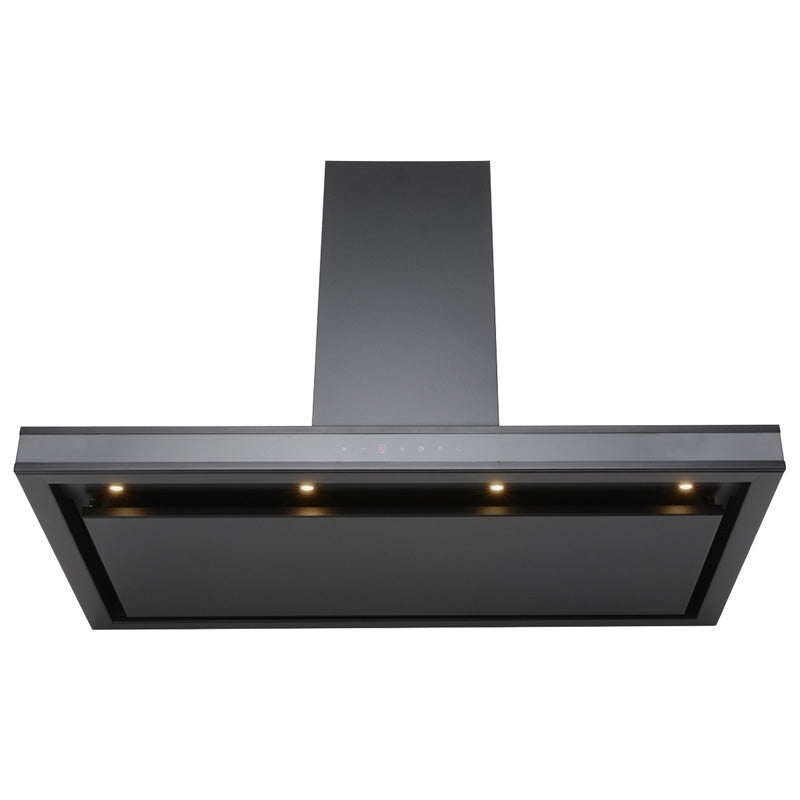 Schweigen 90cm Rangehood Canopy Silent Moderate Cooking - Black