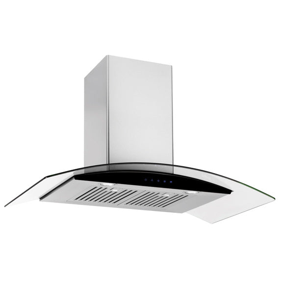 Emilia 90cm Curved Glass Canopy Rangehood