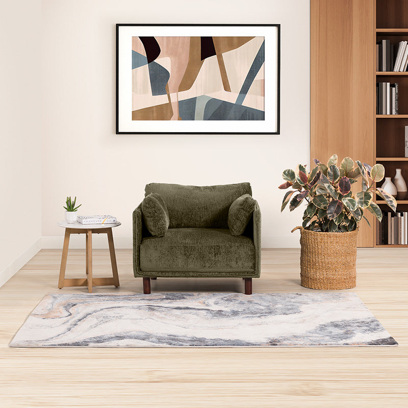 Emma Fabric Occasional Chair - Avocado
