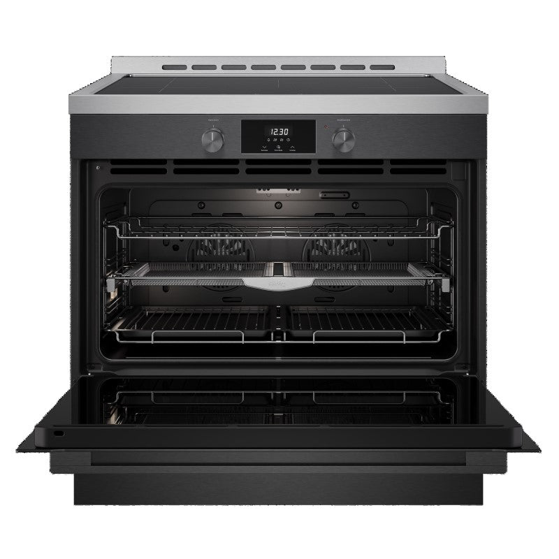 Euromaid 90cm Freestanding Cooker Induction Air Fry - Dark Stainless