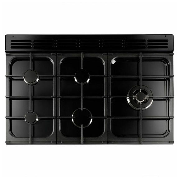 Falcon Classic Deluxe 90cm Dual Fuel Cooker - Slate and Brass