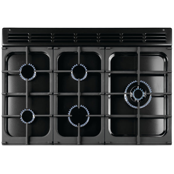 Falcon Classic 90cm Dual Fuel Cooker - Cranberry & Chrome