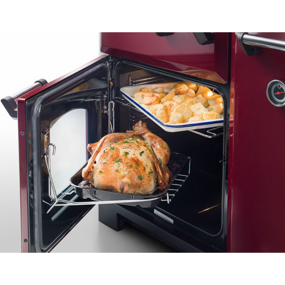 Falcon Classic 90cm Dual Fuel Cooker - Cranberry & Chrome