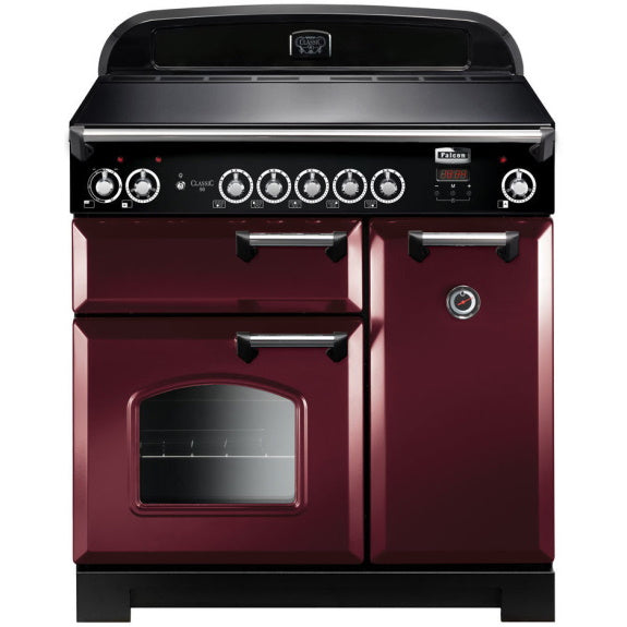 Falcon Classic 90cm 5 Zone Induction Cooker - Cranberry and Chrome