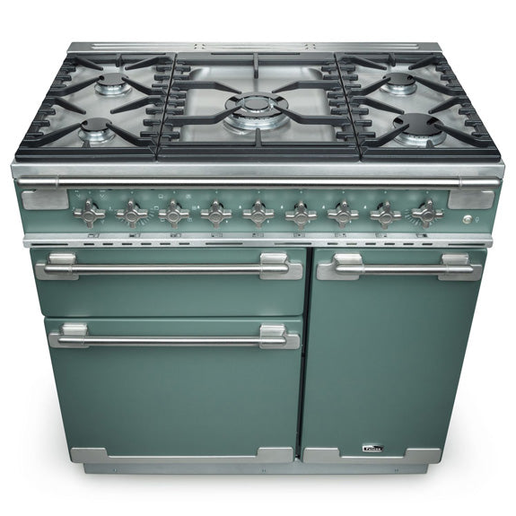 Falcon Elise 90cm Dual Fuel Cooker - Mineral Green & Chrome