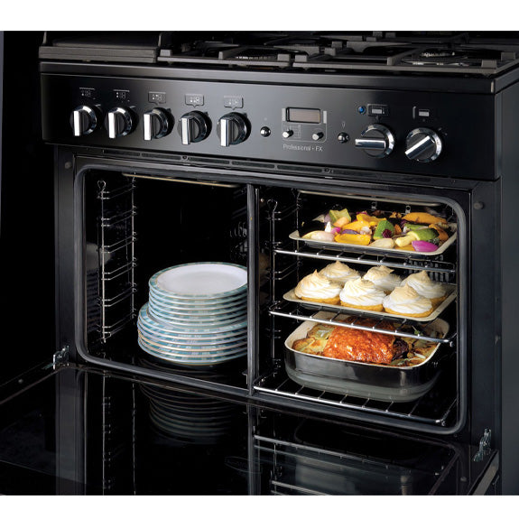 Falcon 90cm Dual Fuel Professonal FX Cooker - Stainless Steel & Chrome