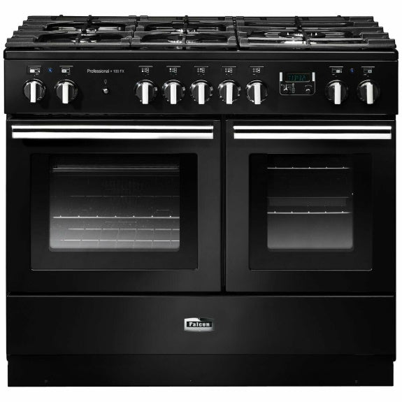 Falcon Professional+ FX 100cm Dual Fuel Range Cooker - Black and Chrome