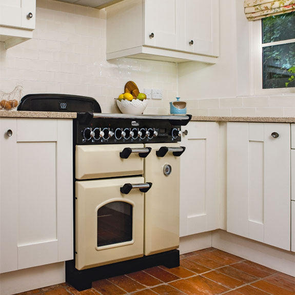 Falcon Classic Deluxe 90cm Dual Fuel Cooker - Cream & Chrome