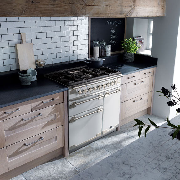 Falcon Elise 90cm Dual Fuel Cooker - White & Nickel