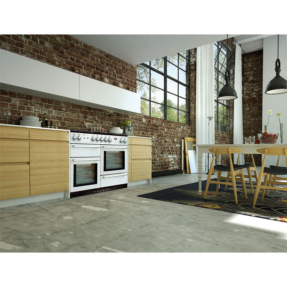 Falcon Nexus 110cm Induction Hob Cooker - White & Chrome