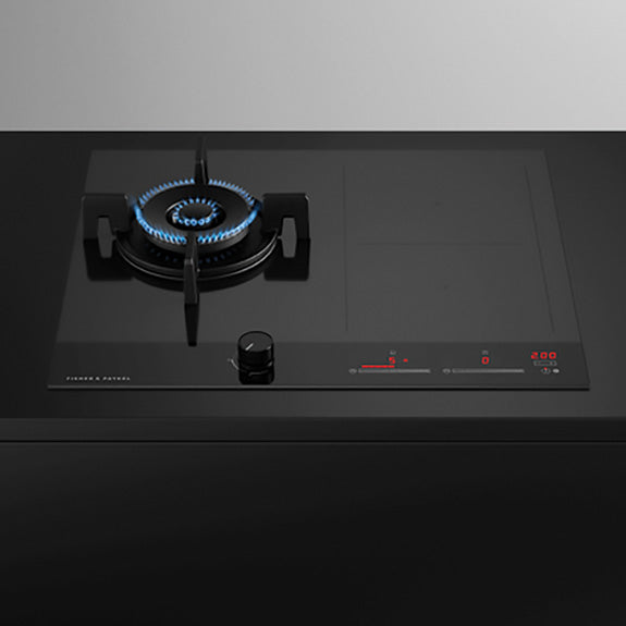 Fisher & Paykel 60cm Series 9 1 Burner + 2 Zone Hybrid Cooktop, 2 SmartZones, LPG