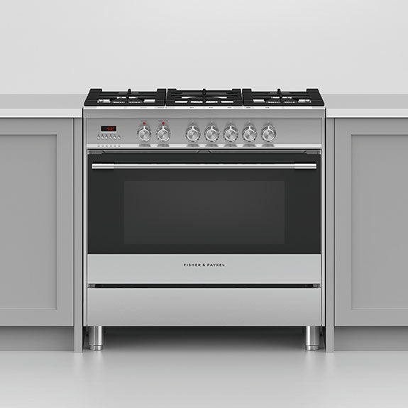 Fisher & Paykel 90cm Series 5 Classic 5 Burner Dual Fuel Cooker