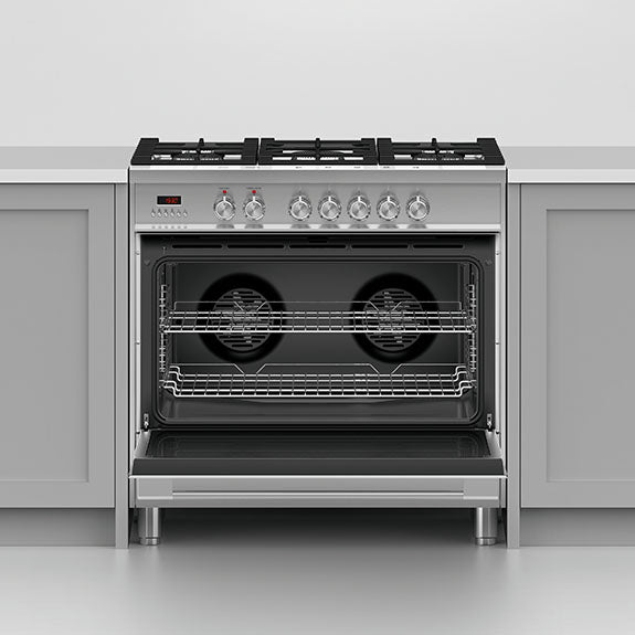 Fisher & Paykel 90cm Series 5 Classic 5 Burner Dual Fuel Cooker