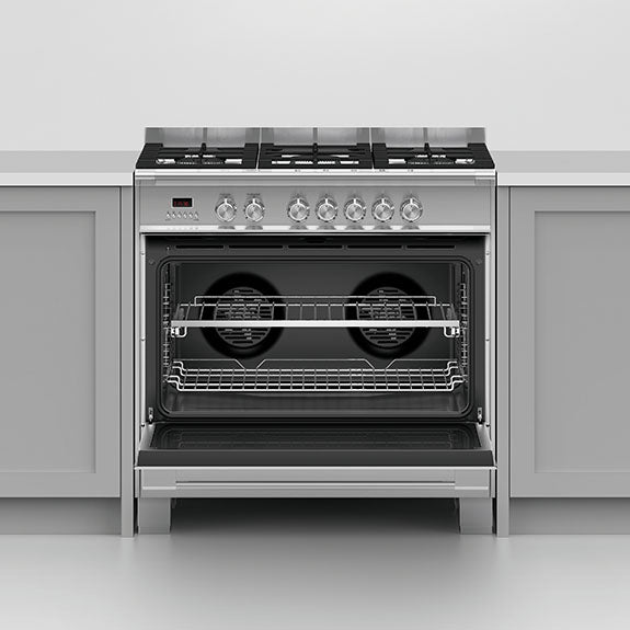 Fisher & Paykel 90cm Series 7 Classic 5 Burner Dual Fuel Cooker