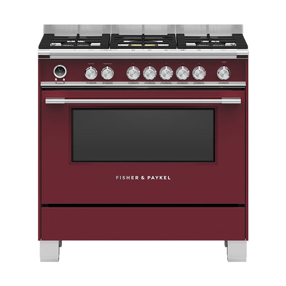 Fisher & Paykel 90cm Series 9 Classic 5 Burner Dual Fuel Pyrolytic Cooker