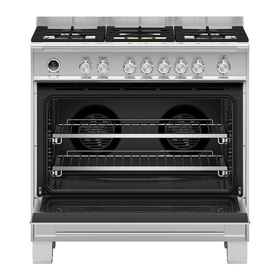 Fisher & Paykel 90cm Dual Fuel Freestanding Cooker - Stainless Steel