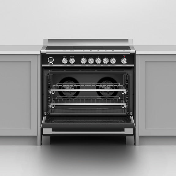 Fisher & Paykel 90cm Series 9 Classic 5 Zone Induction Pyrolytic Cooker, 2 SmartZones